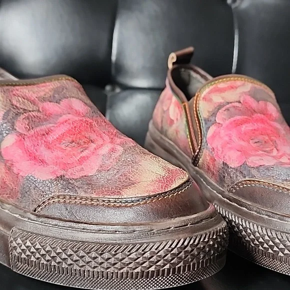 L'Artiste Rosea Spring Step Slip on Sneaker Floral Leather EU 40 - Picture 2 of 11